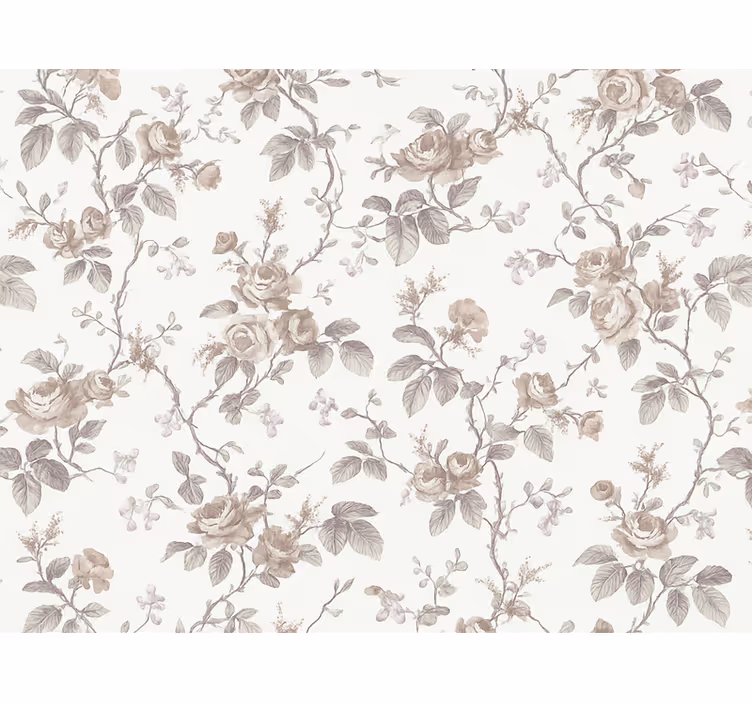 Tapete hochzeit im vintage französischen floral - TenStickers