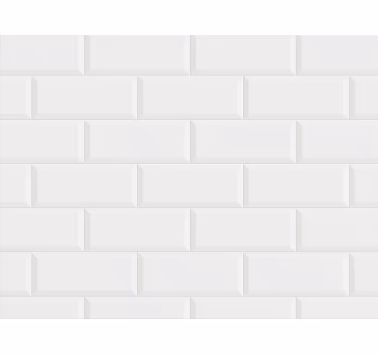 Tapete badezimmer mit weißem fliesenmuster - TenStickers