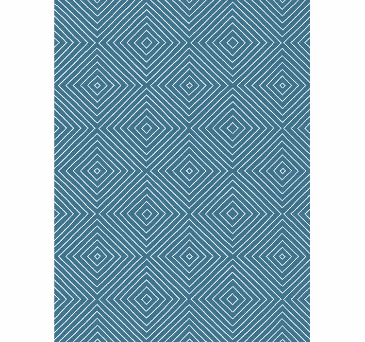 Tapete skandinavisch blaue diamant-linienmuster - TenStickers