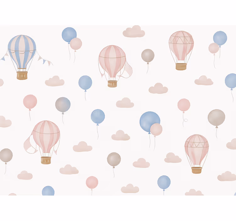 Babyzimmer tapete pastell traum ballons - TenStickers