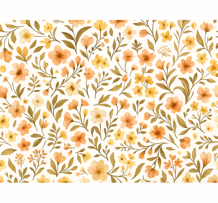 Tapete hochzeit mit vintage blumenmuster - TenStickers