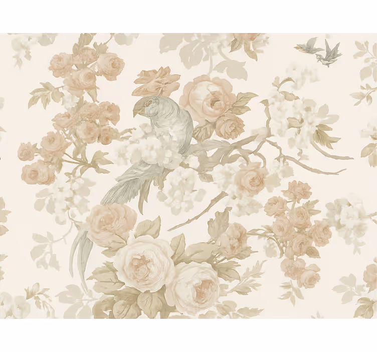 Tapete hochzeit vintage blumenmuster - TenStickers