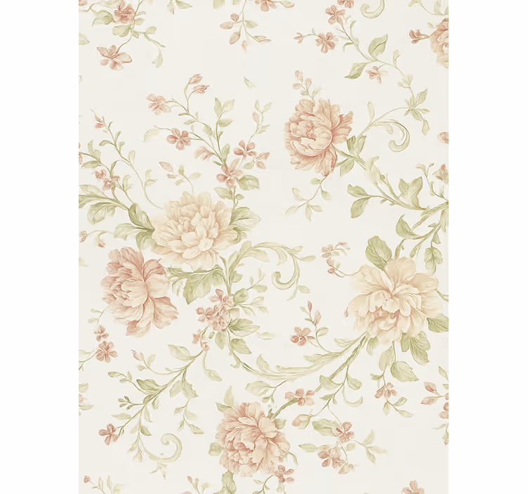 Tapete hochzeit im pinken blumenmuster - TenStickers