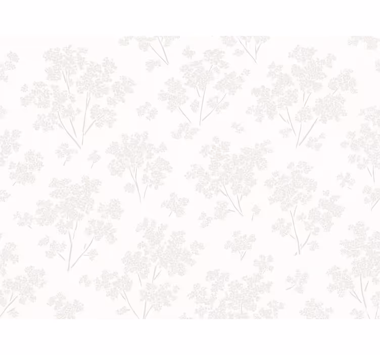 Tapete hochzeit einfache weiße blumen - TenStickers