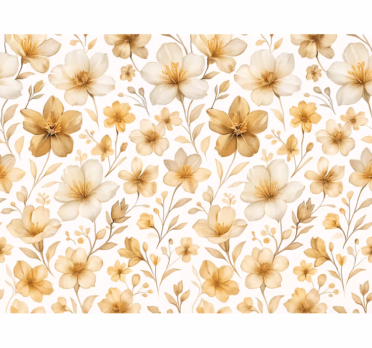 Tapete hochzeit mit realistischem blumendesign - TenStickers