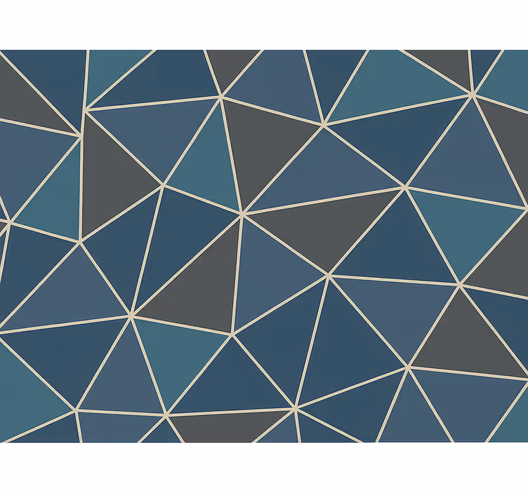 Wohnzimmer tapete blau modern geometrisches muster - TenStickers