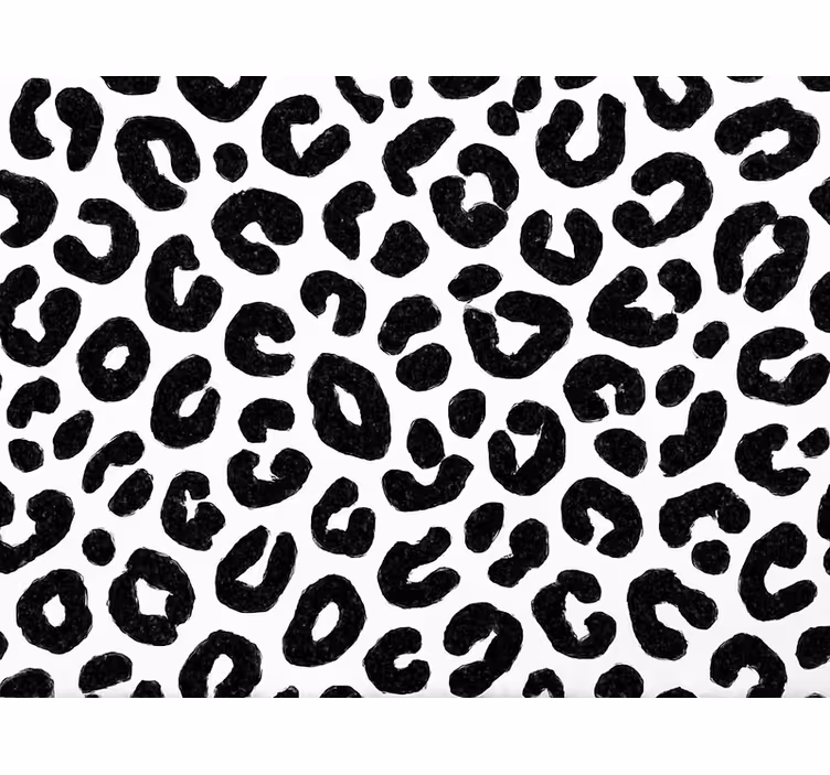 Wohnzimmer tapete leopardenmuster schwarz weiß - TenStickers