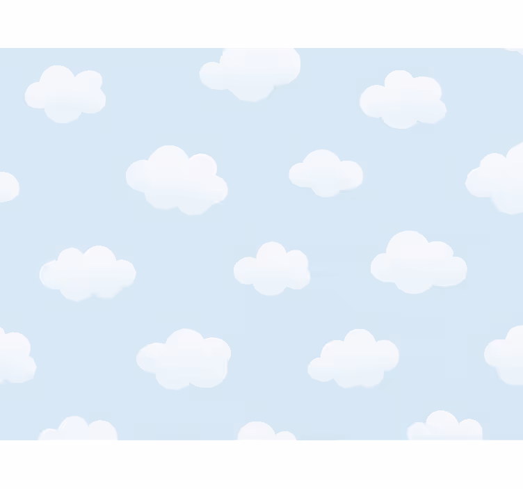Tapete kinderzimmer mit einfachem wolkenmuster - TenStickers
