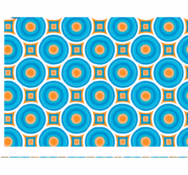 Wohnzimmer tapete mit abstrakten blauen kreisen - TenStickers