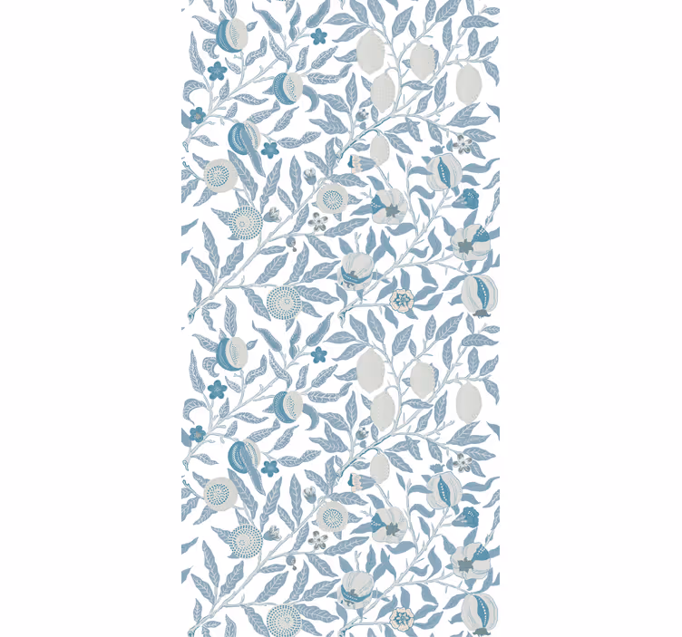 Blumentapete mit blauen blumen im viktorianischen stil - TenStickers