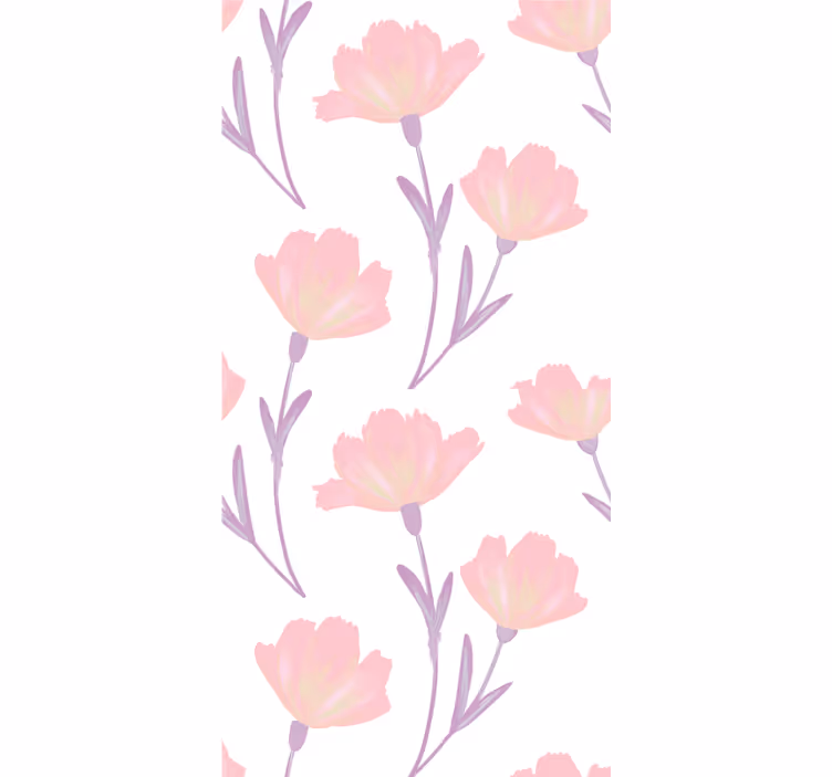 Blumentapete sanftes blumenmuster - TenStickers