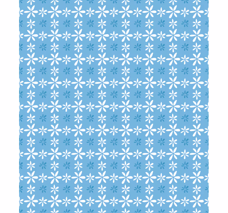 Blumentapete mit weißen gänseblümchen - TenStickers