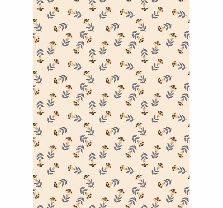 Blumentapete mit zartem polnischen blumenmuster - TenStickers