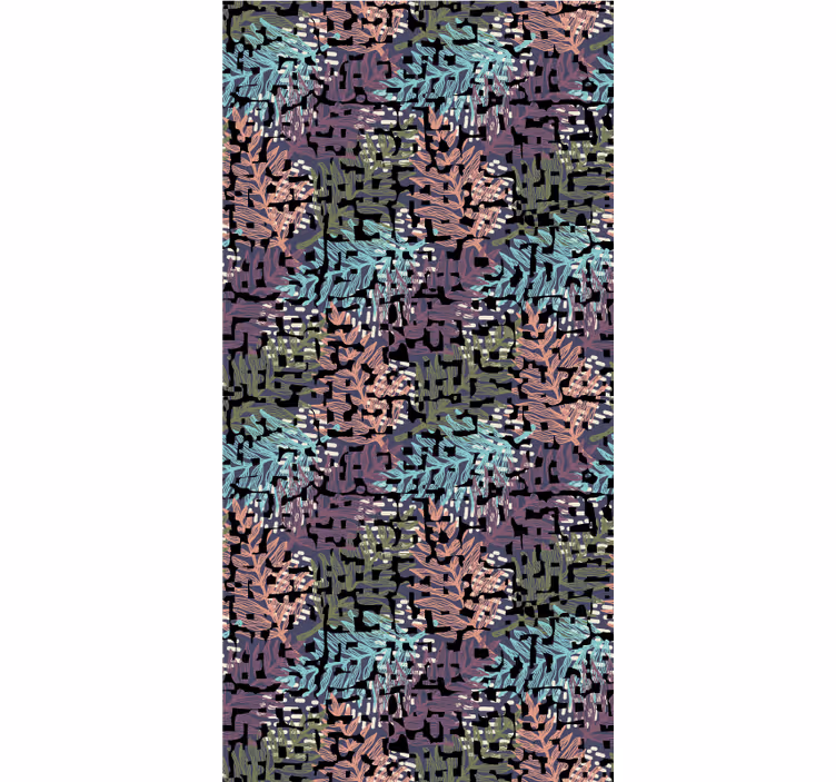 Tapete florale ornamente bunte originelle blüten - TenStickers