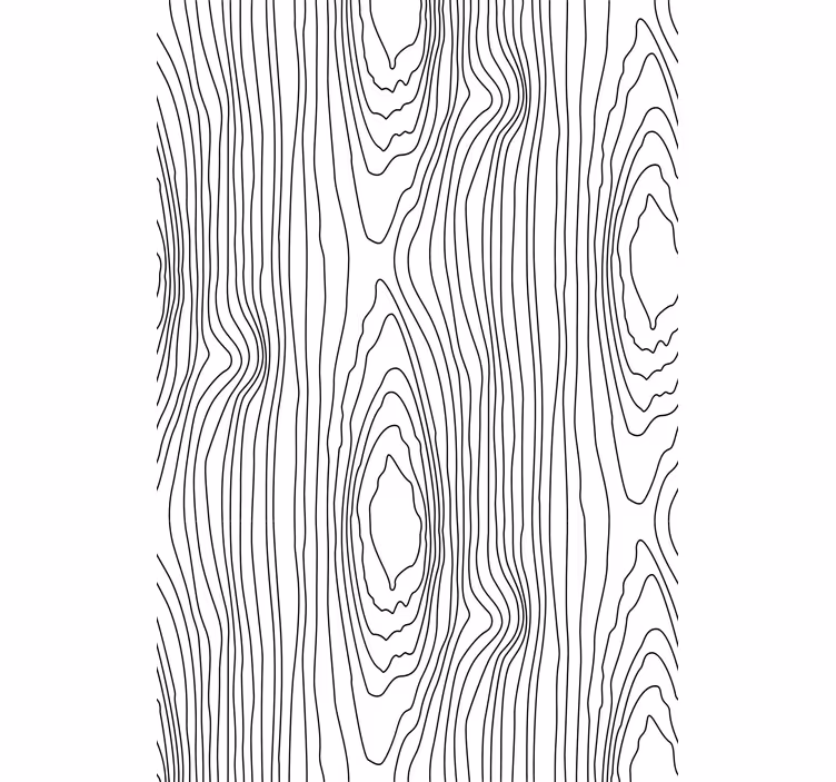 Tapete florale ornamente mit schwarzen naturstreifen - TenStickers