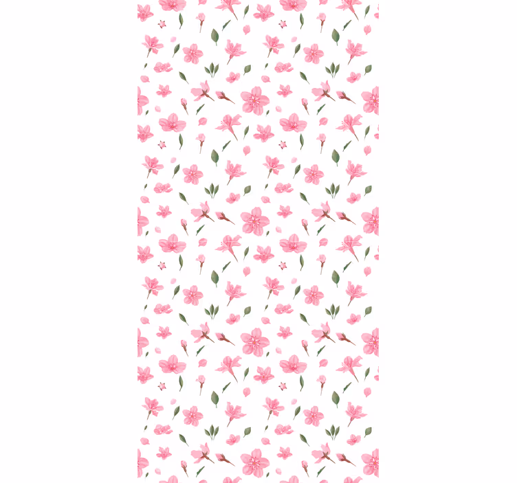 Tapete florale ornamente mit aquarell pastellblüten - TenStickers