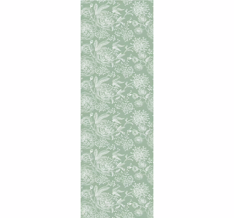 Tapete schlafzimmer im grünen floralen grandmillenial stil - TenStickers