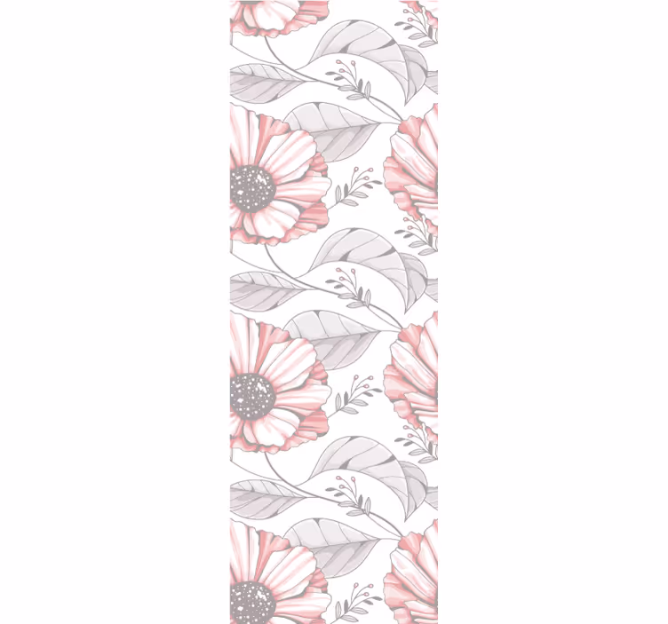Tapete schlafzimmer elegantes pinkes magnolienmuster - TenStickers