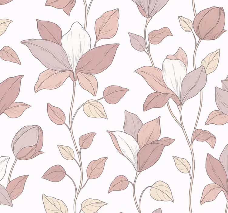 Tapete schlafzimmer pink blumen - TenStickers