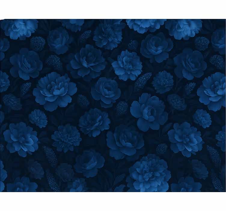 Tapete schlafzimmer dunkles blaues mystisches blumendesign - TenStickers