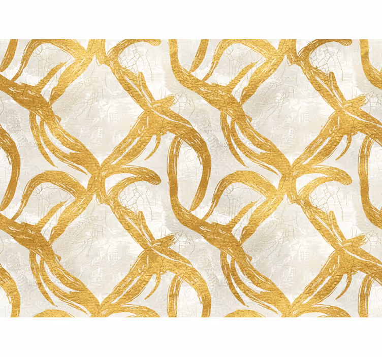 Tapete wohnzimmer mit goldener strukturfarbe - TenStickers