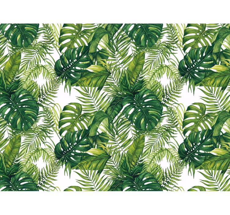 Tapete küche regenwaldgrüne blätter (b071gr89zv) - TenStickers
