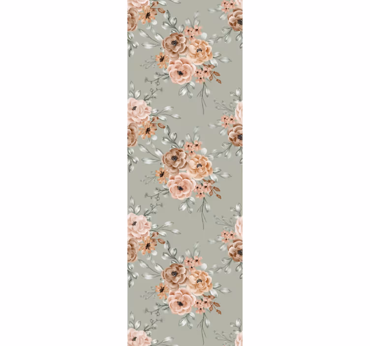 Tapete schlafzimmer mit vintage-rosen auf mintgrün - TenStickers