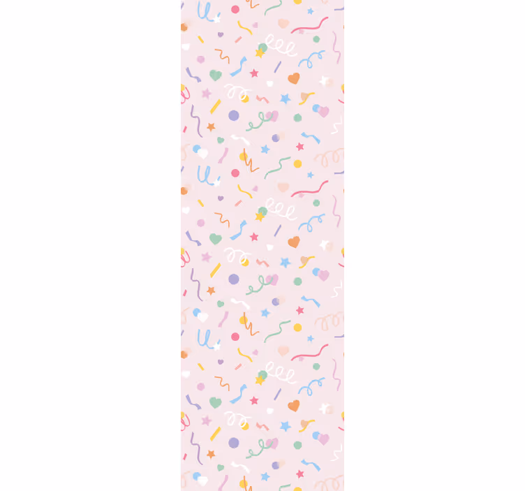 Tapete schlafzimmer mit niedlichem pastellfarbenen konfetti - TenStickers