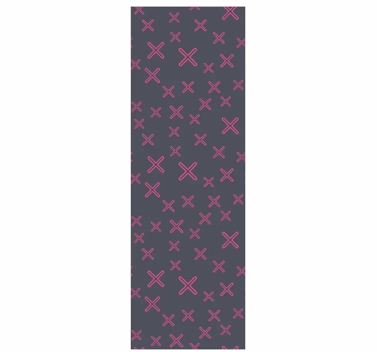 Tapete schlafzimmer mit bunten geometrischen kreuzen - TenStickers