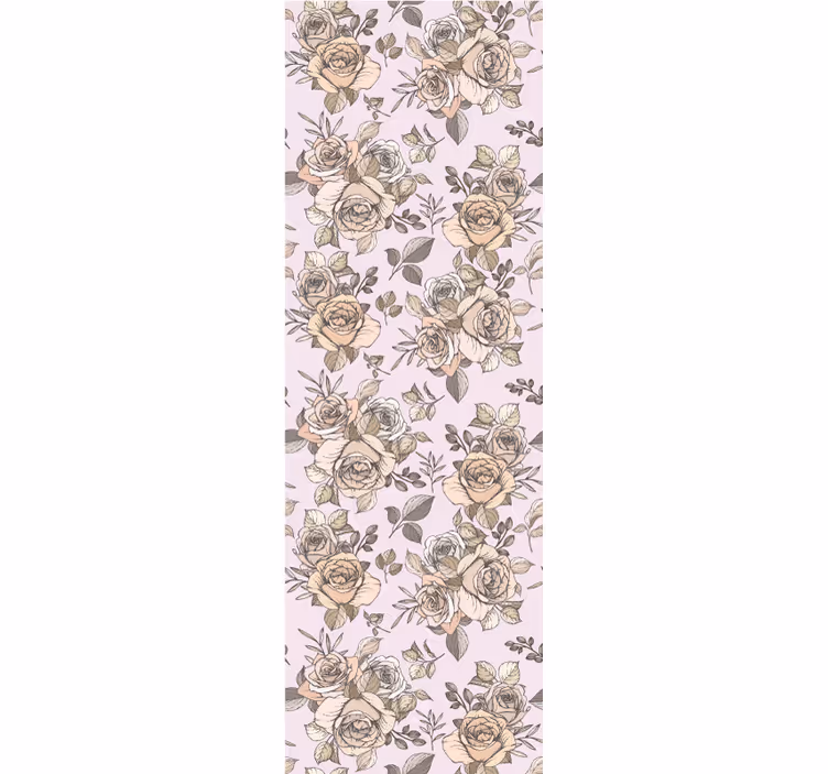 Tapete schlafzimmer im shabby chic rosenmuster - TenStickers