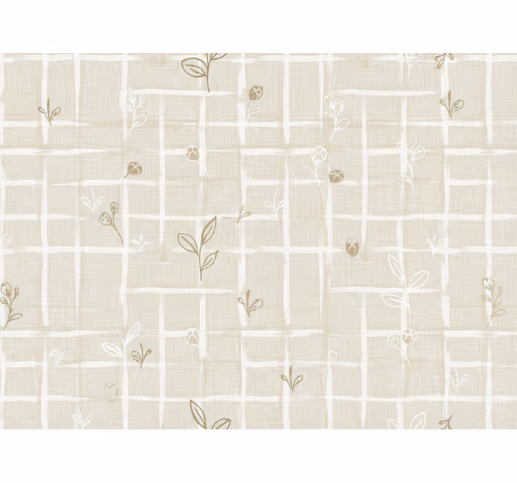 Tapete beige cremefarbe mit leinenoptik - TenStickers