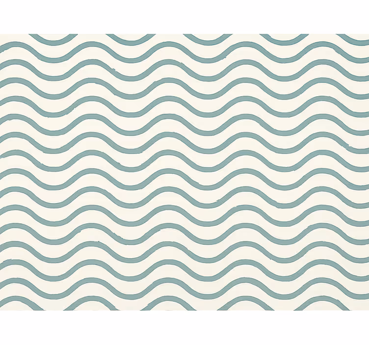 Geometrische tapete in sanften türkisfarbenen pixelwellen - TenStickers