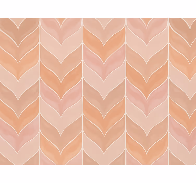 Tapete modern im gedämpften rosa fischgrätmuster - TenStickers
