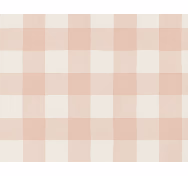 Tapete quadrate in dämmerrosa gingham leinen - TenStickers