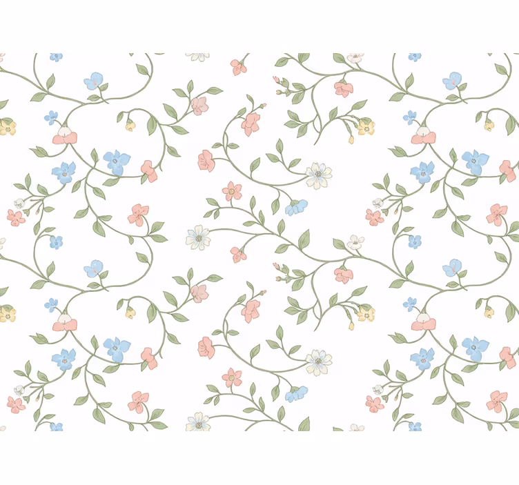 Blumentapete zarte wildblumenranke (b0brsw6jvk) - TenStickers