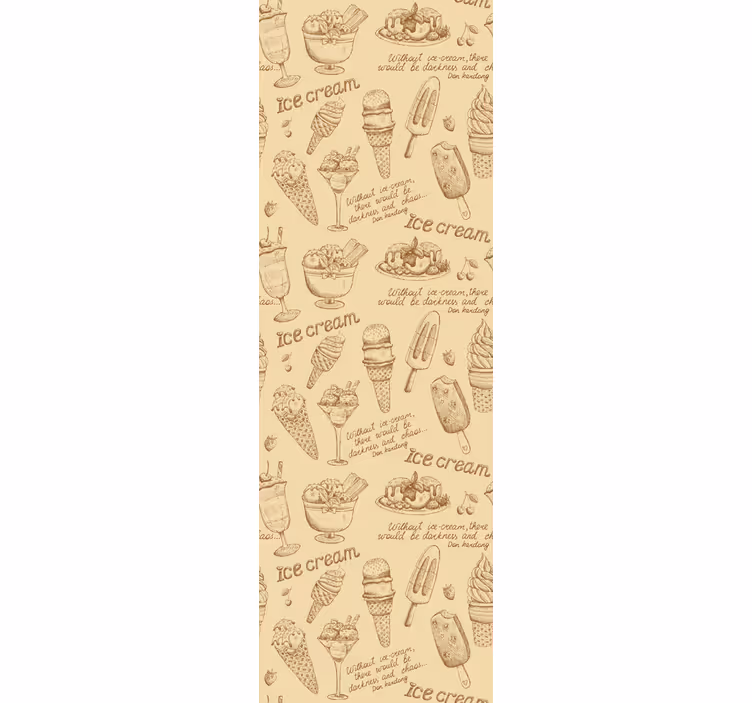 Rustikale tapete mit vintage kühlschrankmotiven - TenStickers