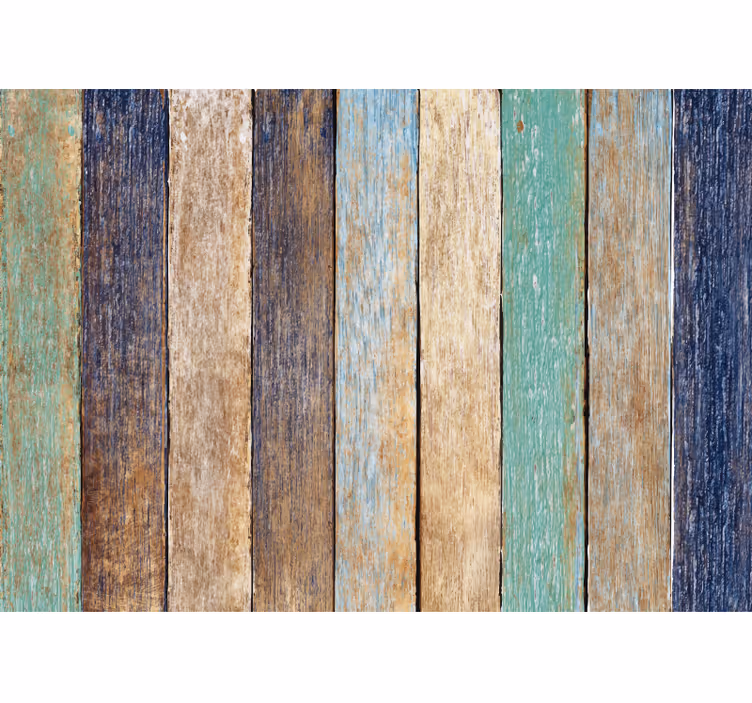 Tapete rustikal blaues sommerholz - TenStickers