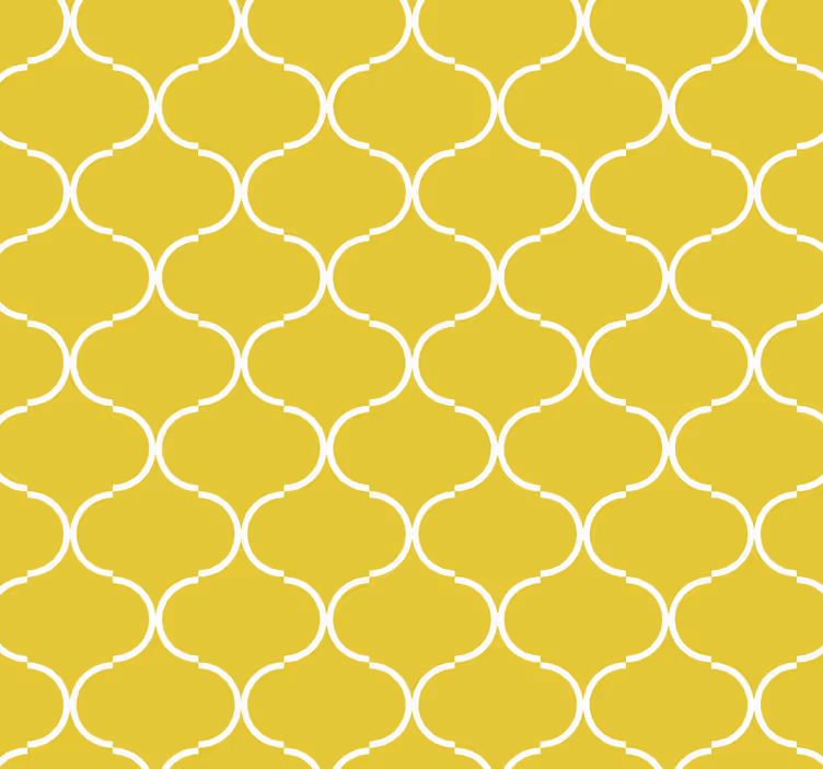 Tapete gelb mit geometrischem linienmuster - TenStickers