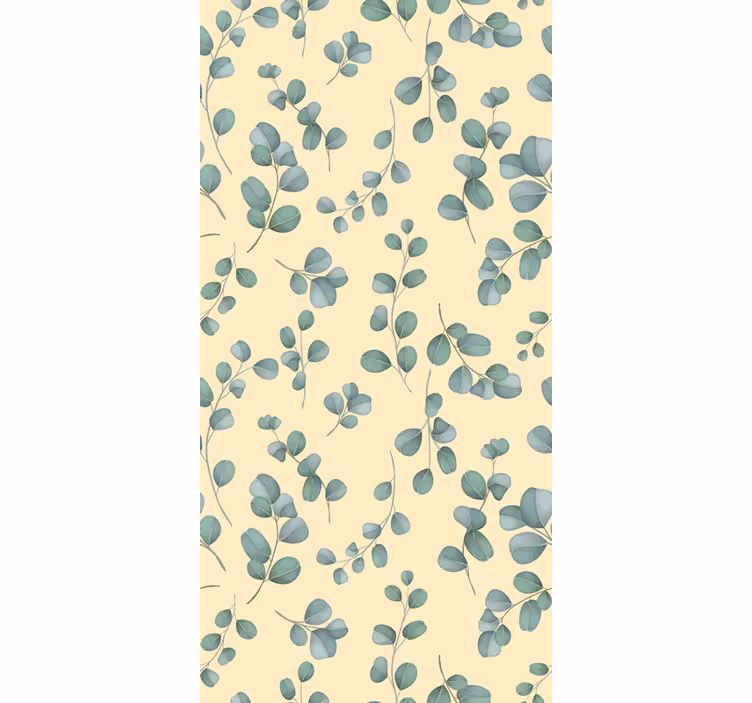 Tapete beige eukalyptusblatt muster - TenStickers