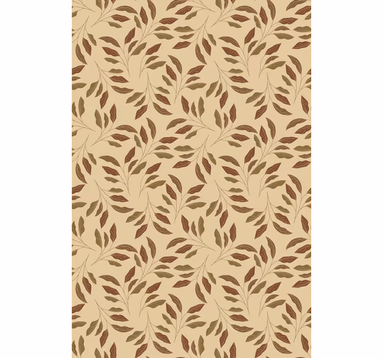 Tapete beige blätternde eleganz - TenStickers