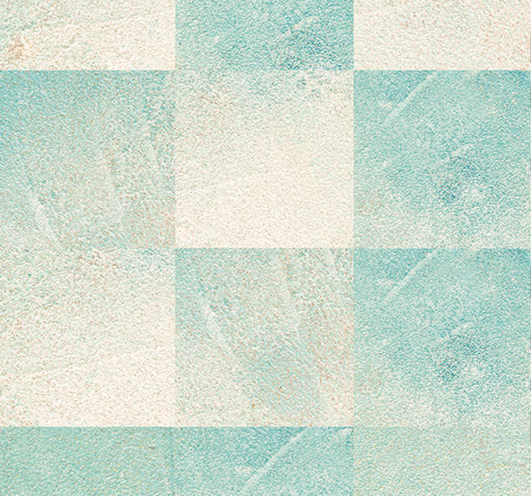 Tapete betonoptik Beton kariert hell blau grau - TenStickers