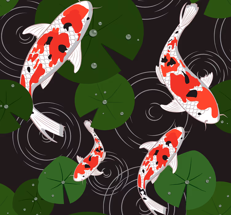 Fische Tapete koiteichlandschaft - TenStickers
