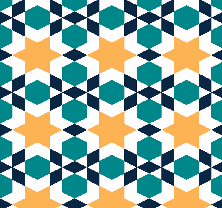 Fliesentapete marokkanische Ornamente Sterne - TenStickers