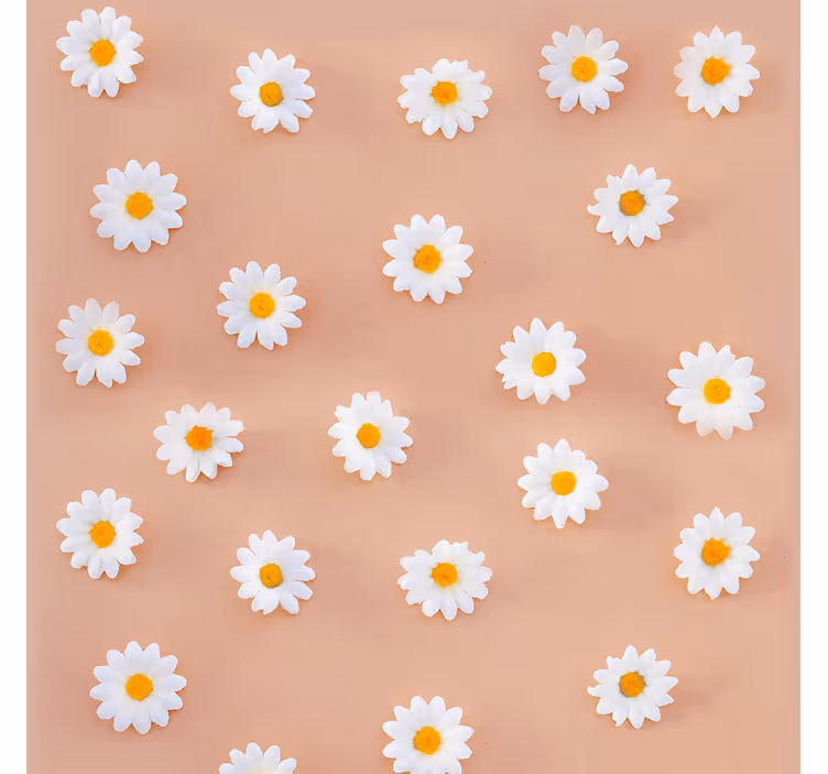 Moderne Gänseblümchenmuster Blumentapete - TenStickers