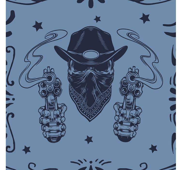 Tapete Stadt und Land cowboy mit pistolen - TenStickers