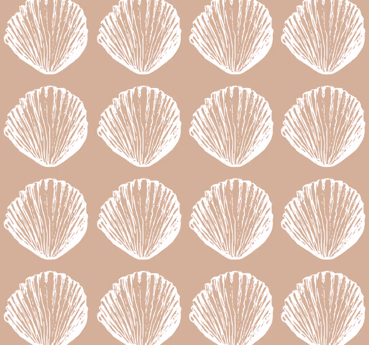 Tapete beige muschel-muster - TenStickers