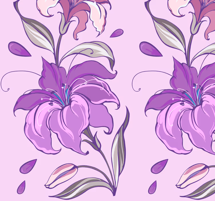 Blumentapete elegantes blumendesign - TenStickers