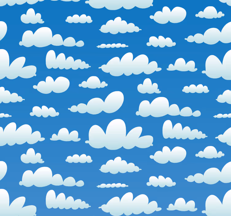 Tapeten Wohnzimmer Wohnzimmer himmel mit wolken - TenStickers