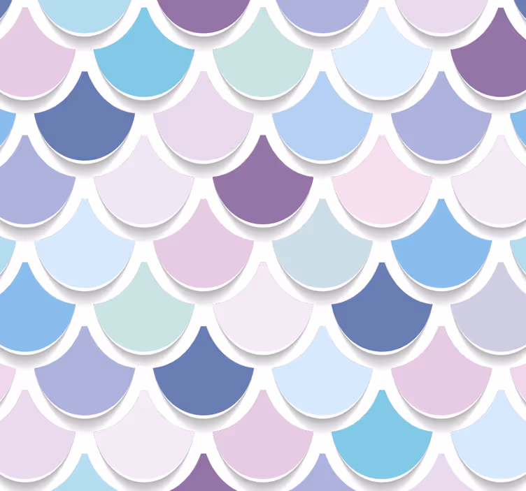 Tapete Textur buntes jakobsmuschelmuster - TenStickers