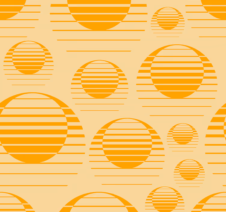 Tapete Vintage sonnenbeschienenes gelbes muster - TenStickers